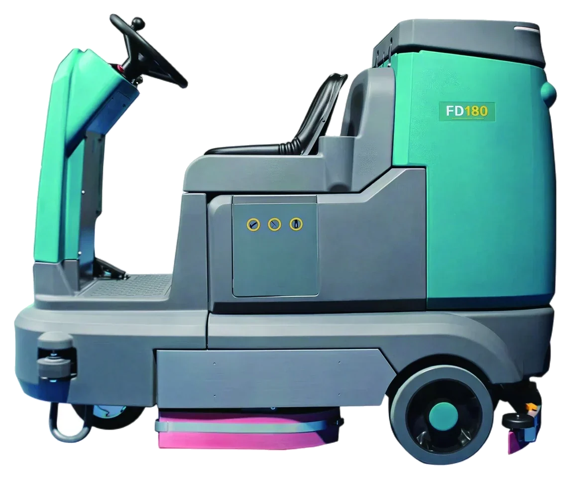 FD180 ride-on industrial floor scrubber